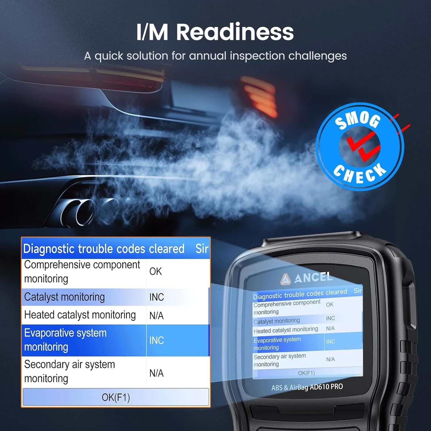 ANCEL AD610 PRO ABS SRS OBD2 Scanner, ABS Bleeding, SAS Calibration, ABS, Airbag, EPB, Oil Reset, Full OBD2 Functions, AutoVIN, Free Lifetime WiFi Updates - Image 5