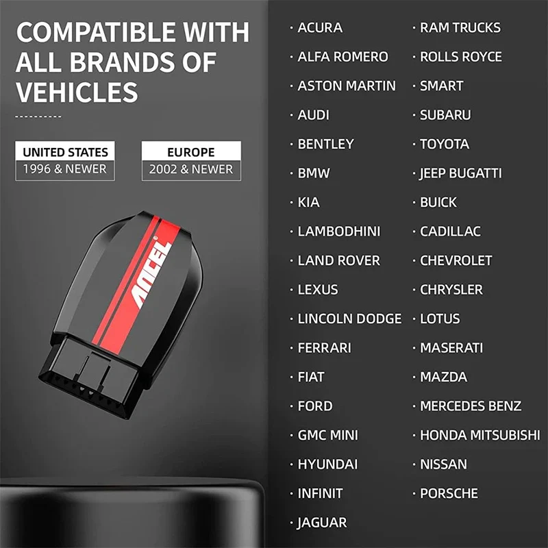 ANCEL BD200 Bluetooth OBD2 Scanner Car Diagnostic Tool Check Engine Code Reader - Image 10
