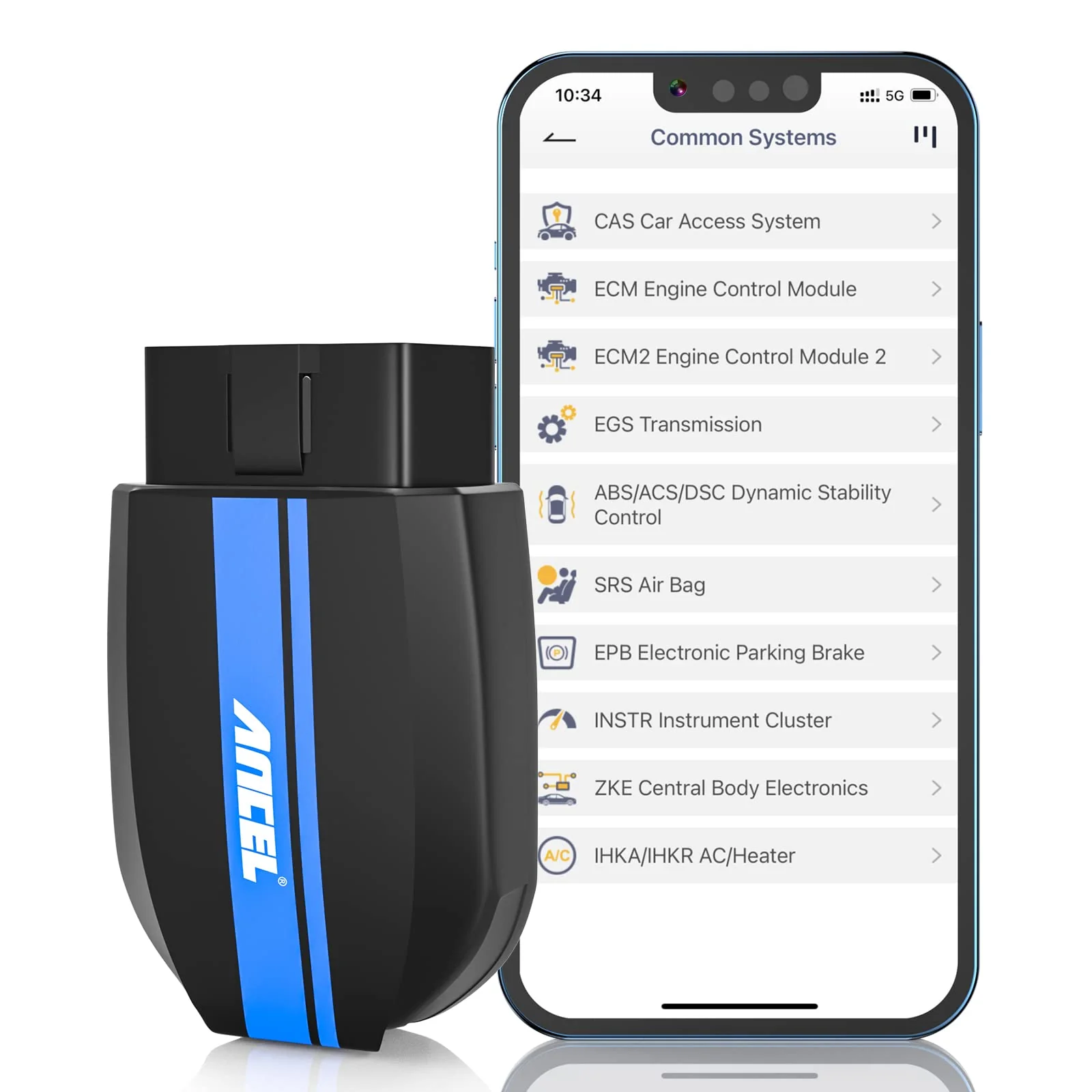 ANCEL BD300 Bluetooth Scan Tool BMW/Mini Cooper OBD1 OBD2 SRS Airbag ABS Engine TPMS Fault Codes Battery Registration Oil Reset Full Diagnostic Code Reader - Image 6