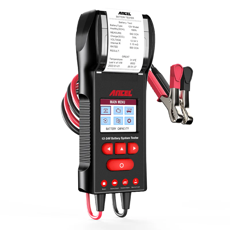 ANCEL BST600 12V & 24V Battery Tester Fast & Accurate Built-in Printer and Paper Safe & Convenient Support Multi-Languauge - Image 3