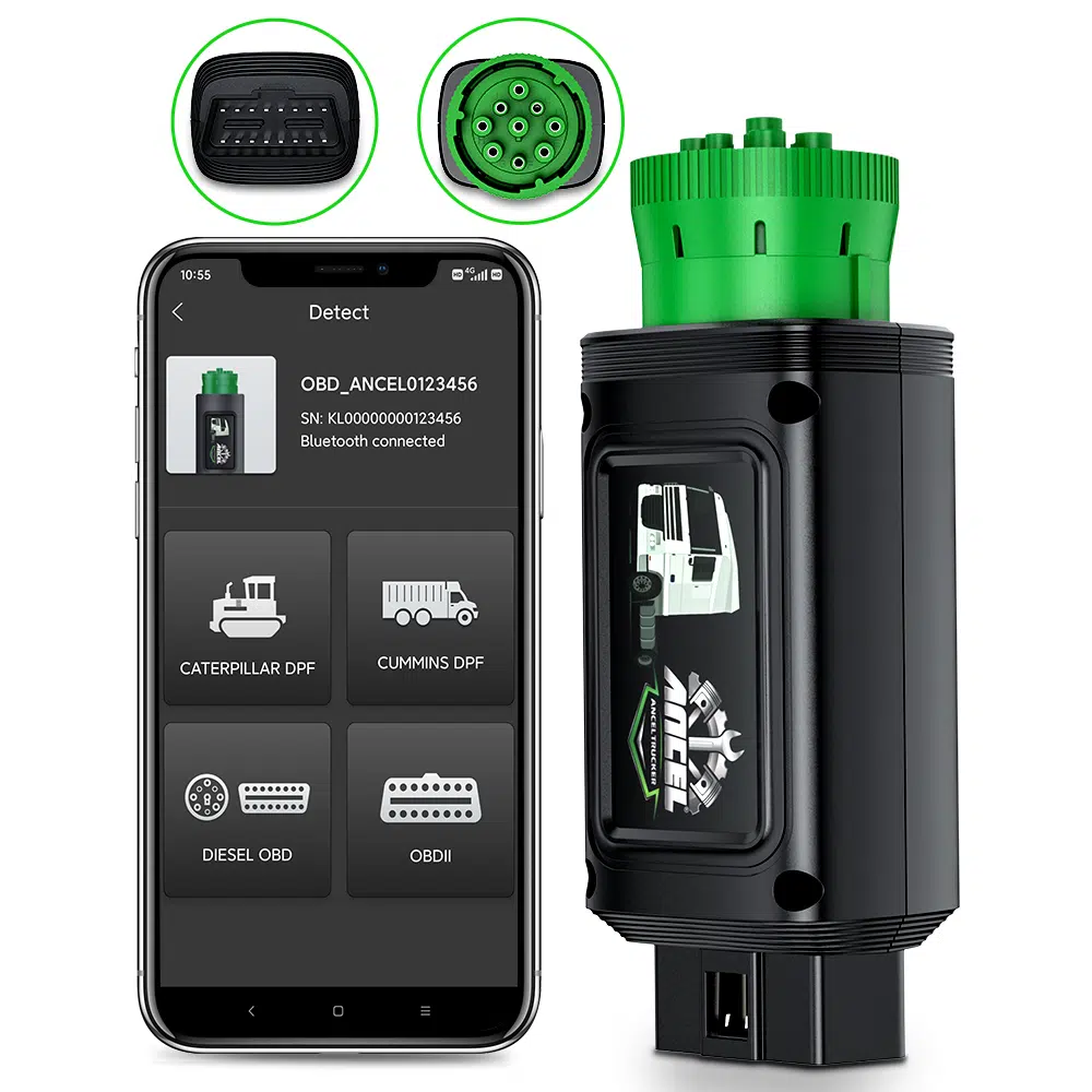 ANCEL HD100 Bluetooth Heavy Duty Truck Scanner DPF Regeneration Compatible for Cummins Caterpillar Diagnostic - Image 3