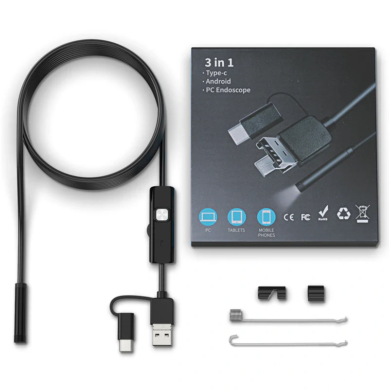 ANCEL 16.4ft/5.5mm Waterproof WiFi Camera Endoscope 3-in-1 Borescope Android IOS PC Single Camera Borescope Returns and refunds are not accepted. - Image 4